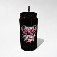 Gloss Black Beer Can - Bulldog I Hate People